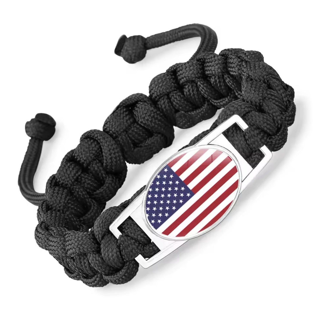 Paracord country flag bracelet rope bangle.
