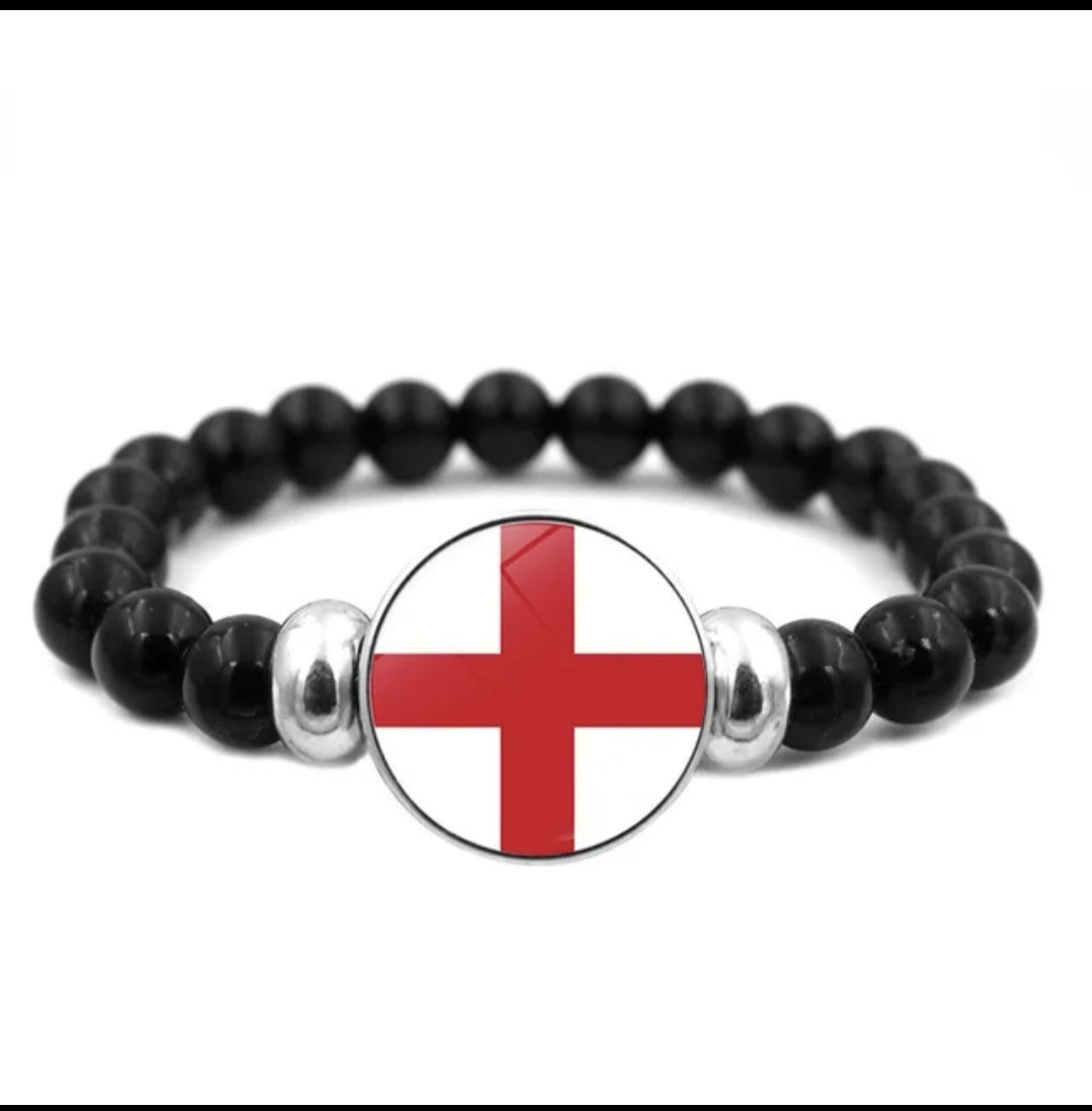 beaded flag bracelet