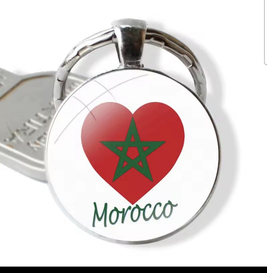 Moroccan flag keychain