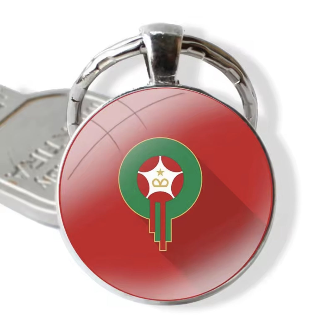 Moroccan flag keychain